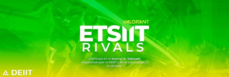 ETSIIT RIVALS Texto ETSIIT RIVALS con un fondo verde y amarillo